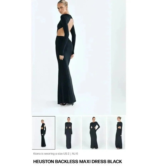 New Princess Polly Cut Out Maxi Dress Heuston Formal Gown Rare Holiday Glam - Picture 10 of 11